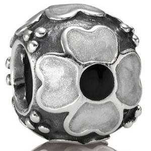 Pandora White Daisy Charm.